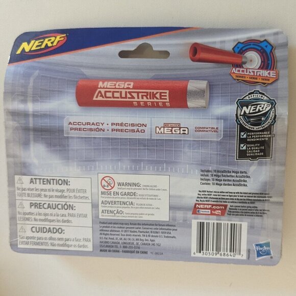 NWT Nerf 10X Mega Accustrike N-Strike Foam Gun Darts Series Age 8+  Refill Pack - Picture 4 of 6